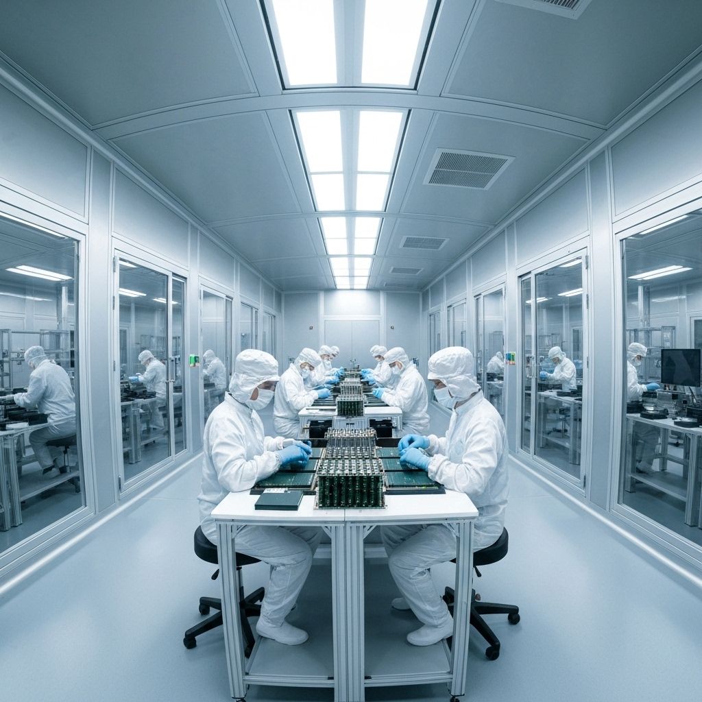 Cleanroom semiconductor fabrication facility